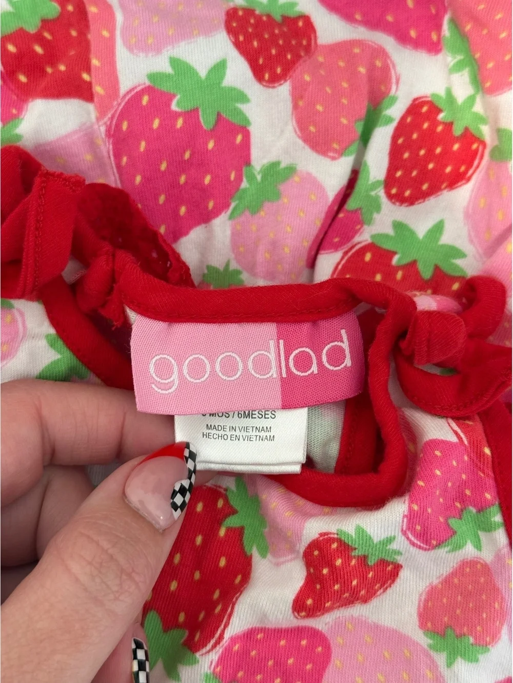 Goodlad Strawberry Print Baby Shirt 6 Months
